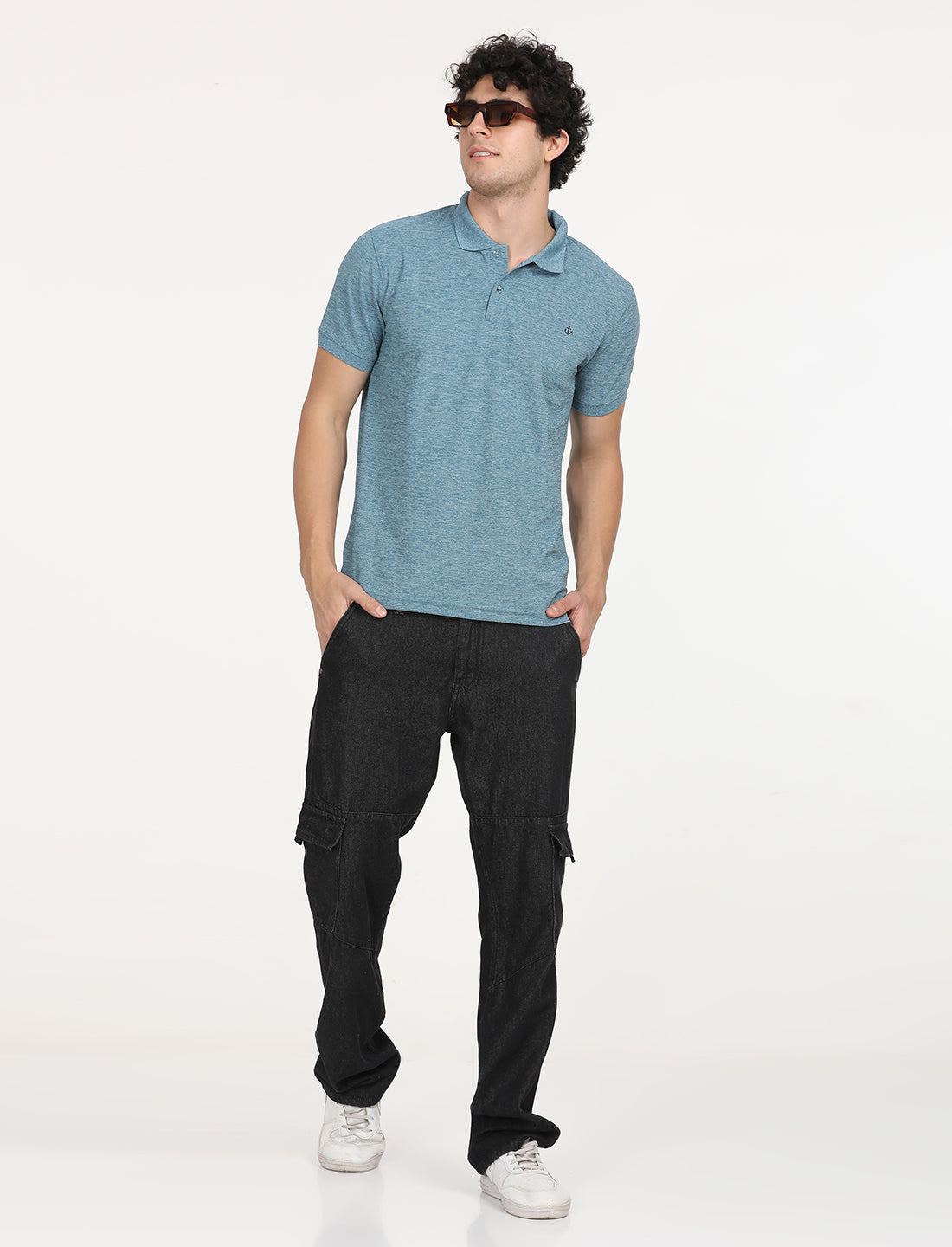 Coral Blue Polo Active Wear T-shirts