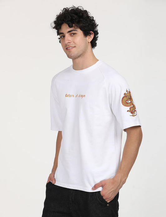 Dragon White over sized T-shirt