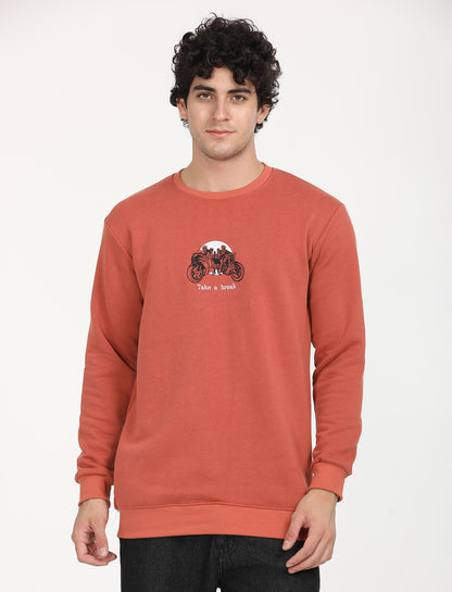 Orange Bike Sweat T-shirt