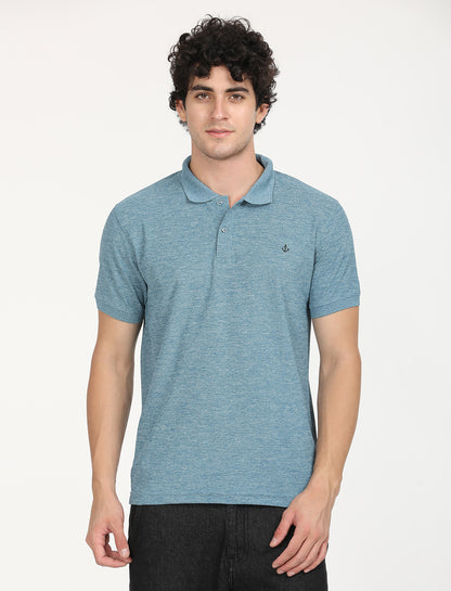 Coral Blue  Polo Active Wear T-shirts