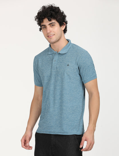 Coral Blue  Polo Active Wear T-shirts