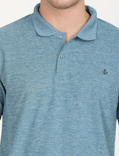 Coral Blue  Polo Active Wear T-shirts