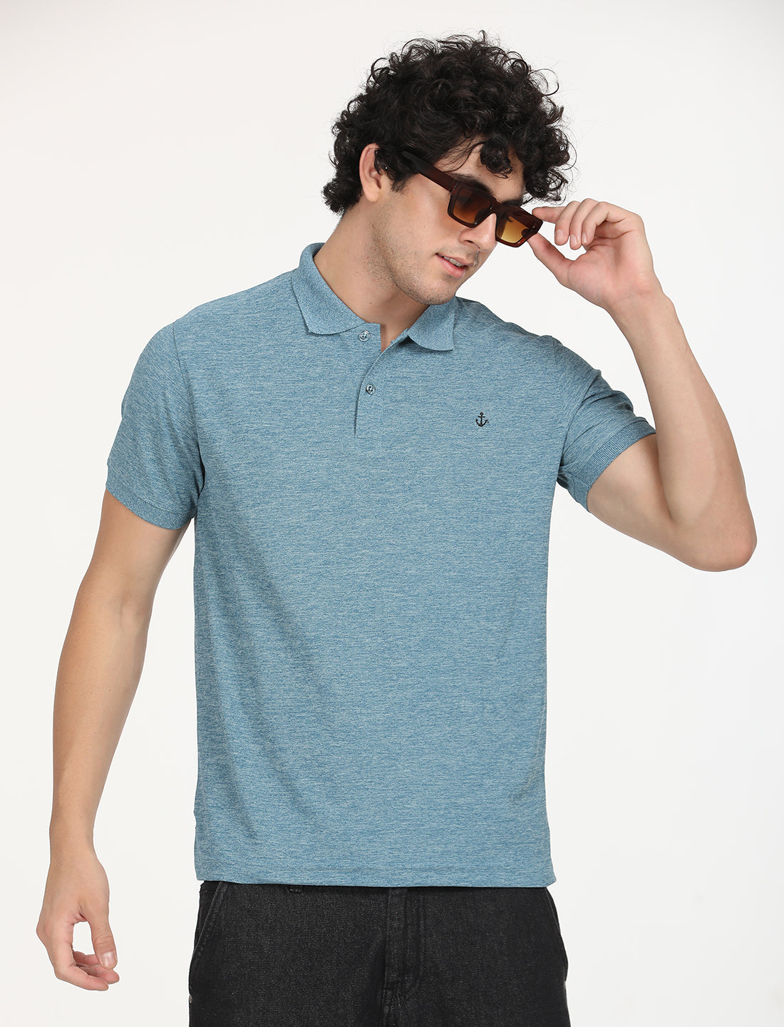 Coral Blue  Polo Active Wear T-shirts