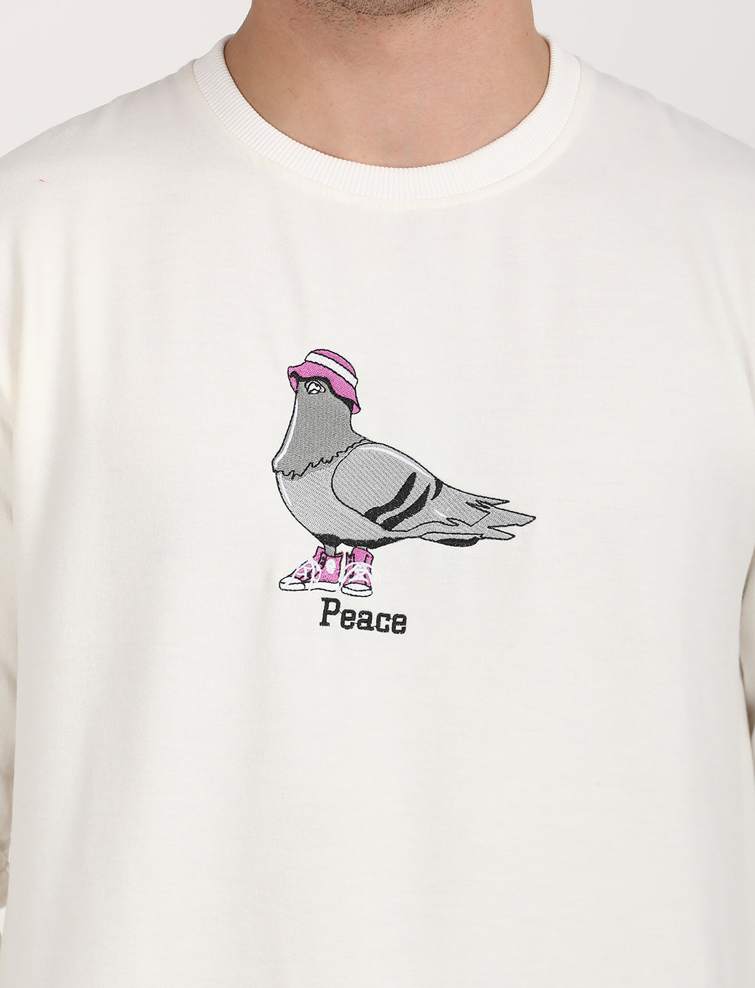 Peace Cream Sweat T-shirt