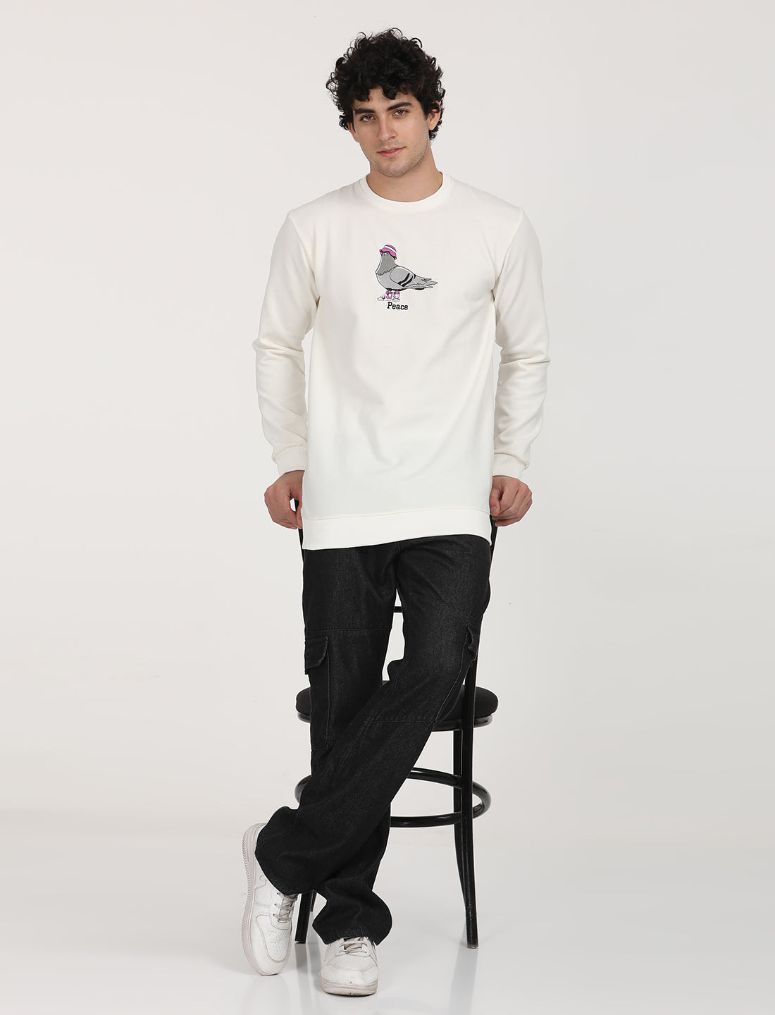 Peace Cream Sweat T-shirt