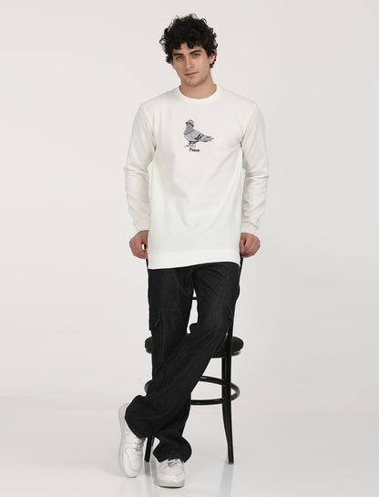 Peace Cream Sweat T-shirt