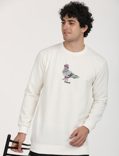 Peace Cream Sweat T-shirt