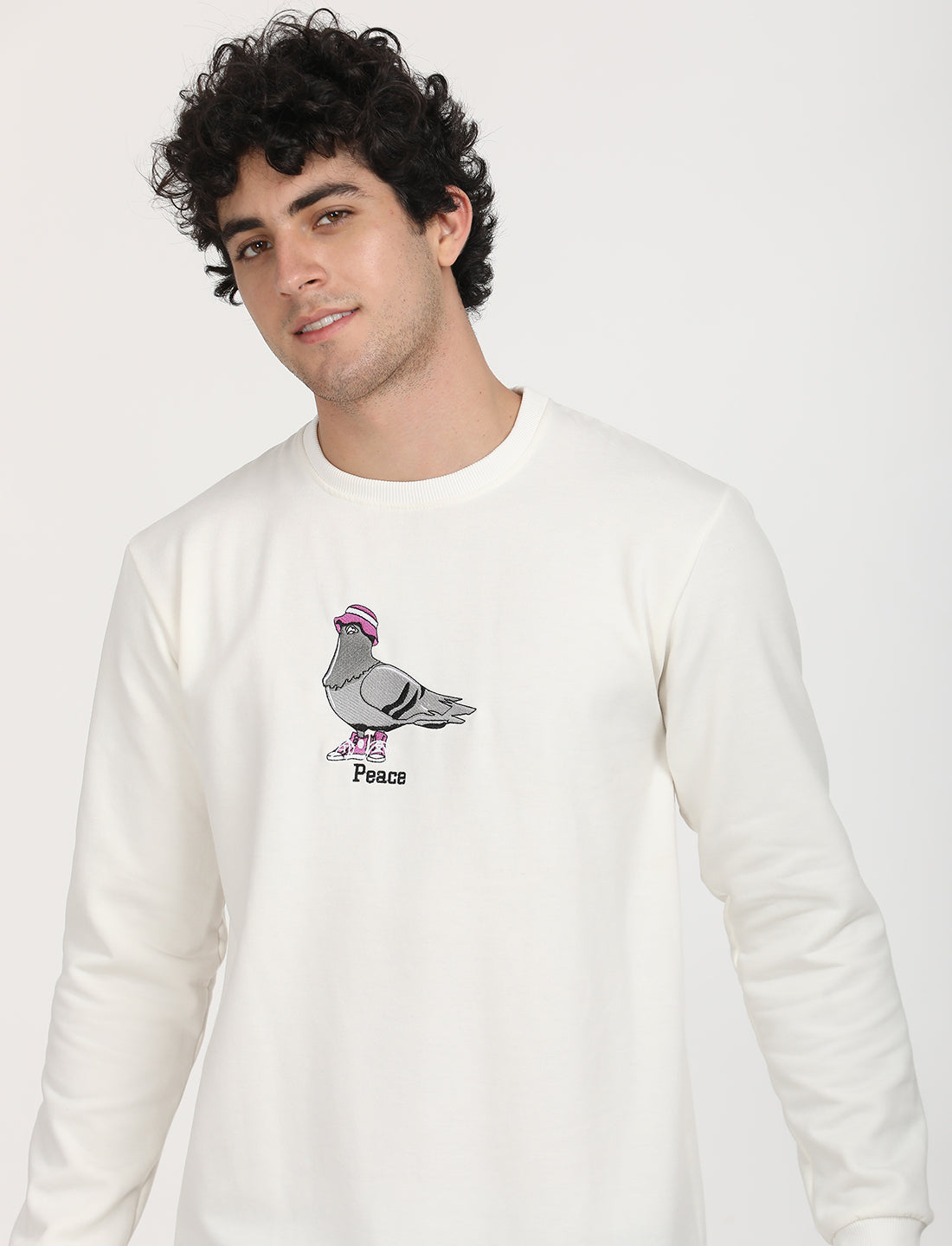 Peace Cream Sweat T-shirt