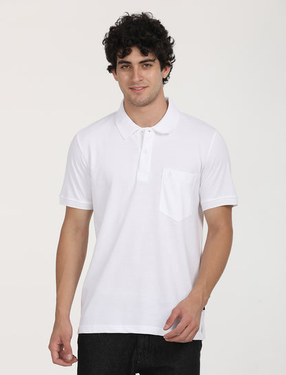 White Plain Polo T-shirt