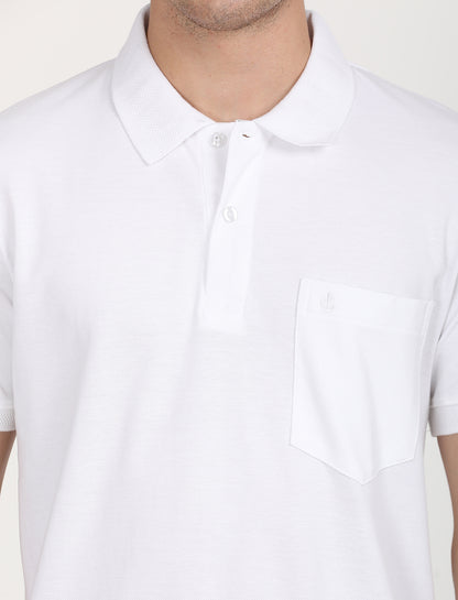 White Plain Polo T-shirt