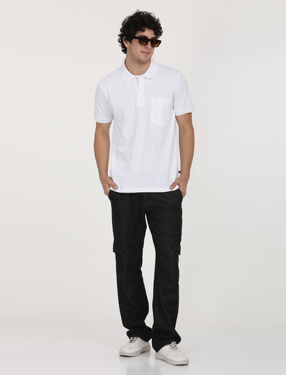 White Plain Polo T-shirt