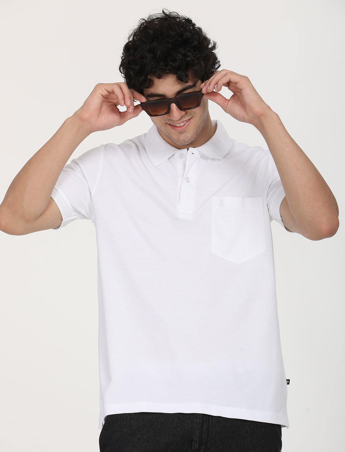 White Plain Polo T-shirt