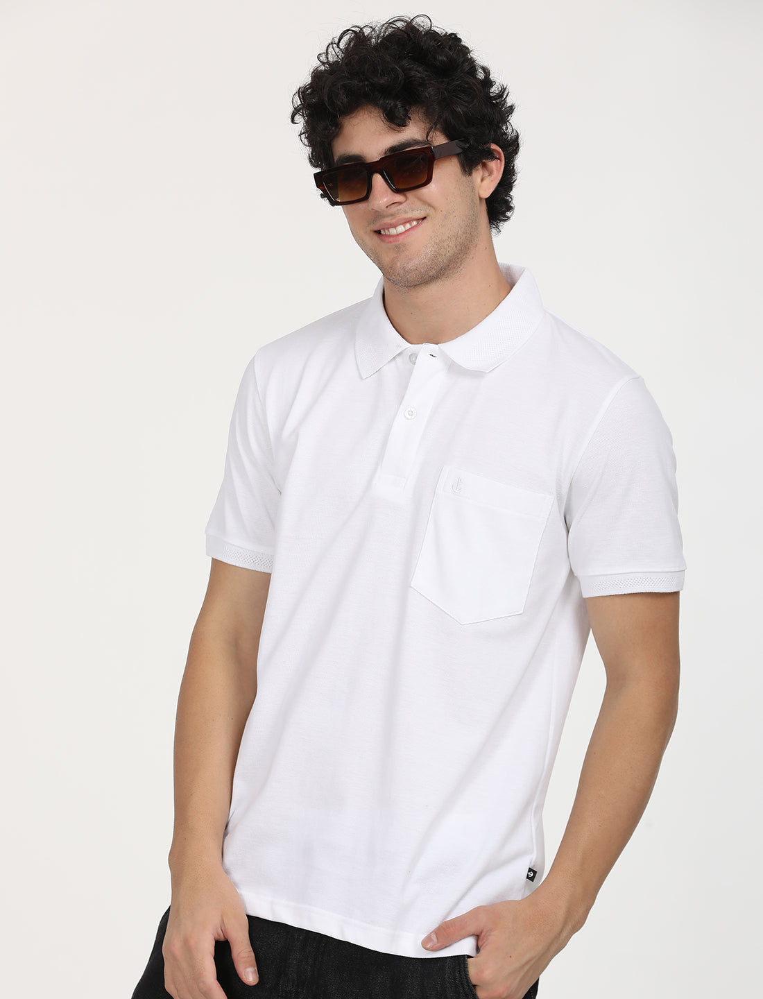 White Plain Polo T-shirt