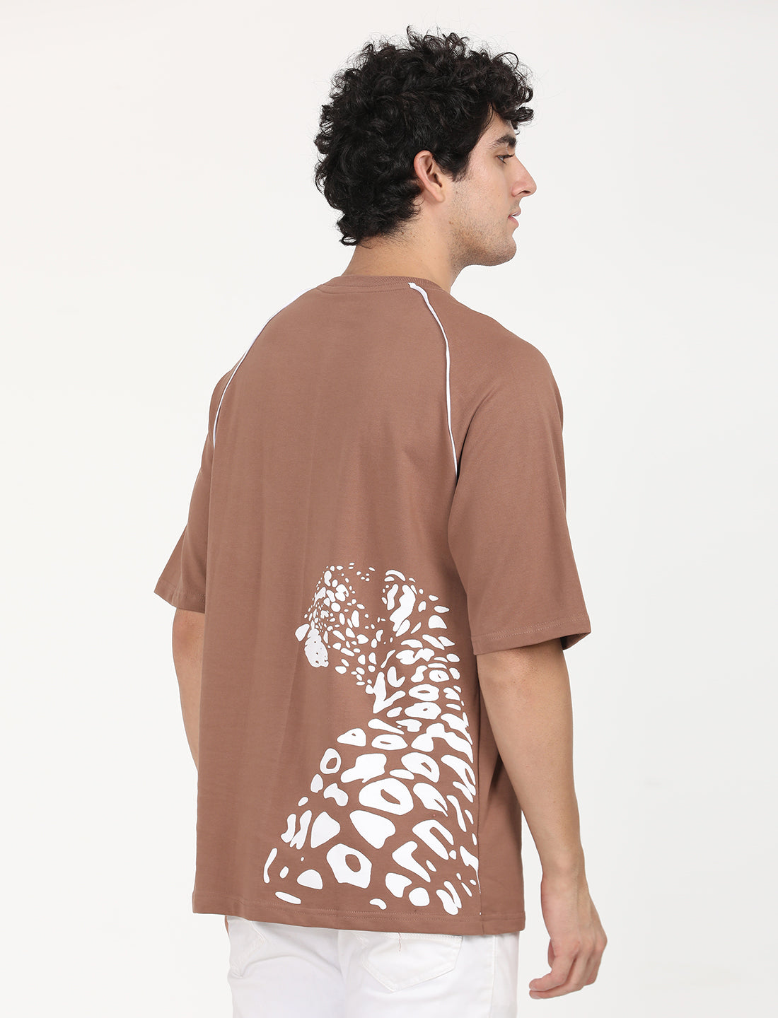 own bath Brown Over Sized T-shirt