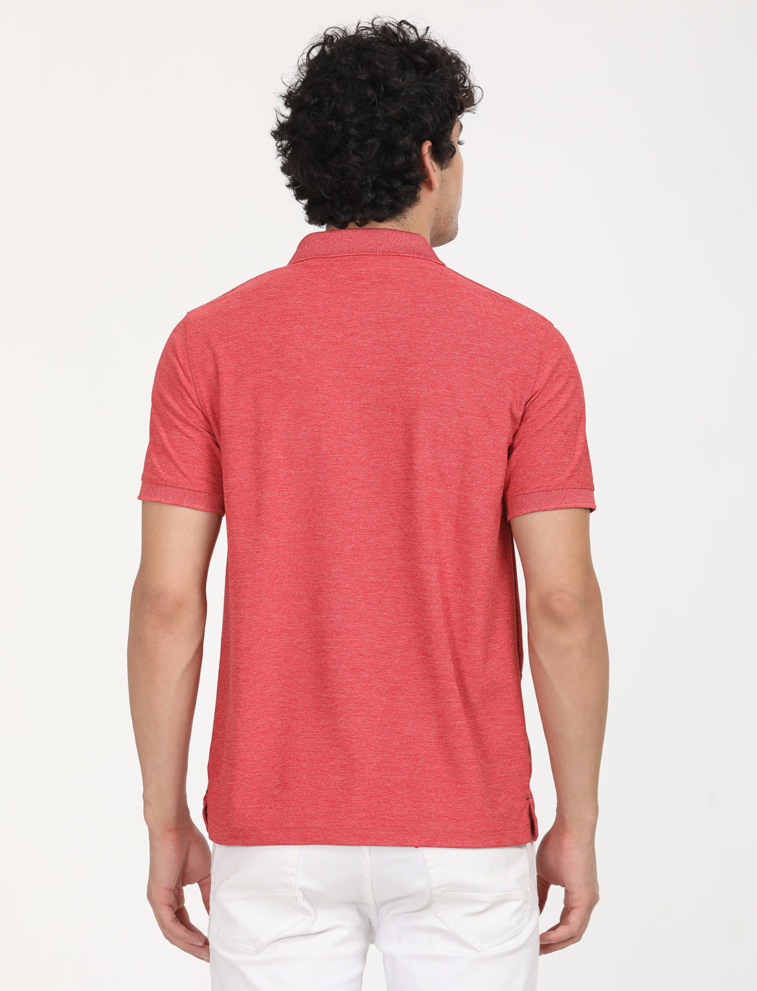 Coral Red  Polo Active Wear T-shirts