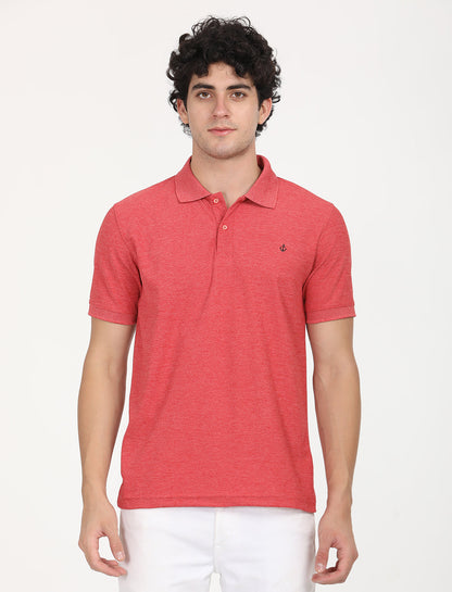 Coral Red  Polo Active Wear T-shirts