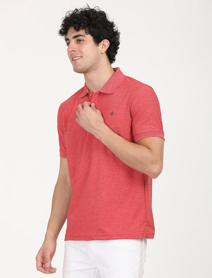 Coral Red  Polo Active Wear T-shirts