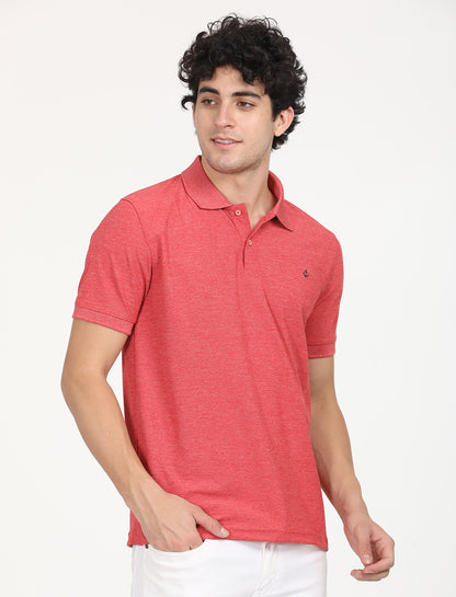 Coral Red  Polo Active Wear T-shirts