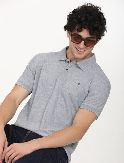 Light Grey  Polo Active Wear T-shirts