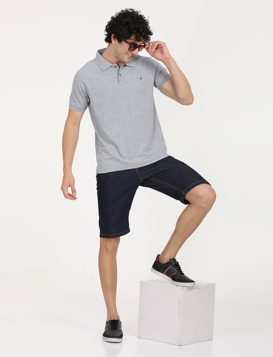 Light Grey  Polo Active Wear T-shirts