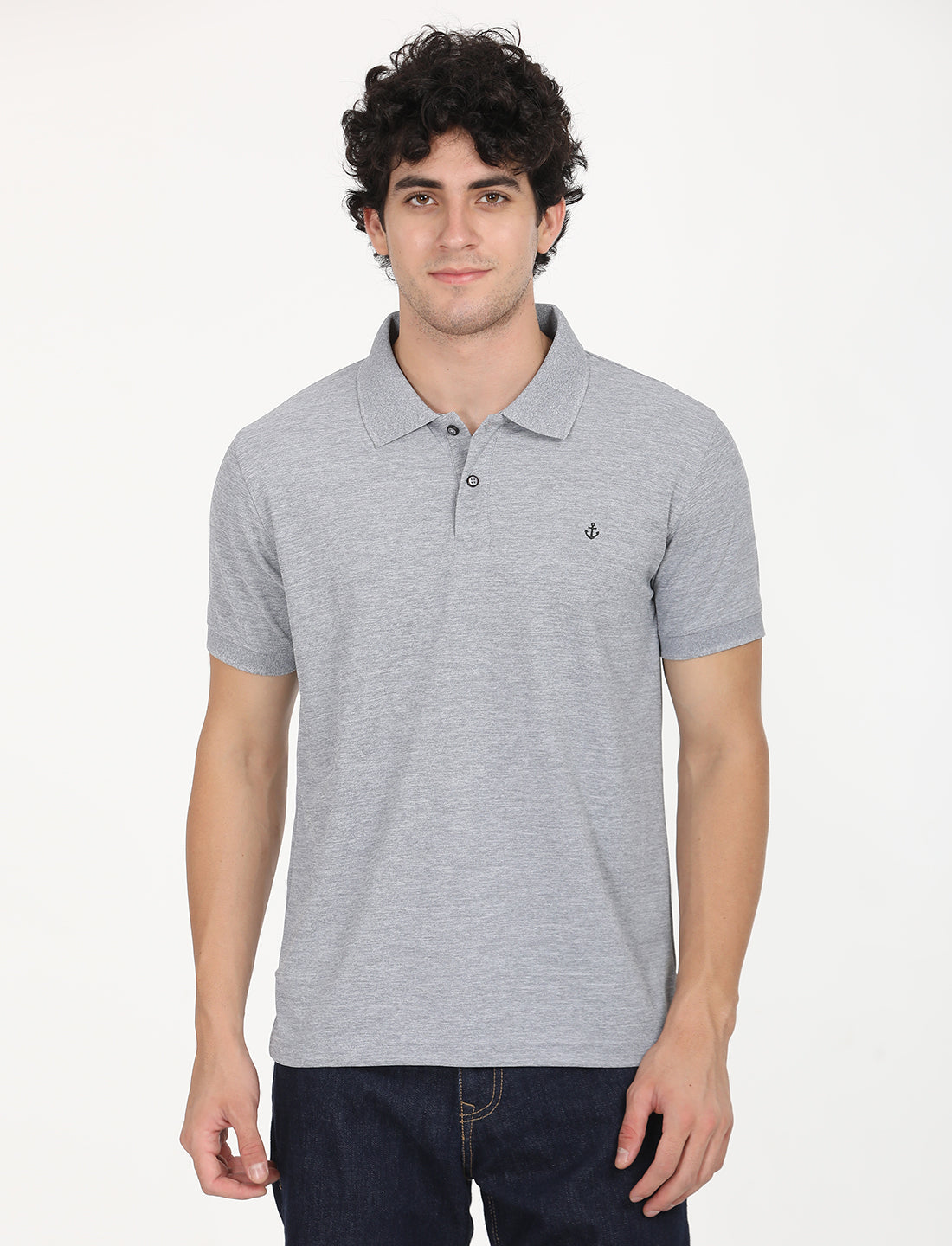 Light Grey  Polo Active Wear T-shirts