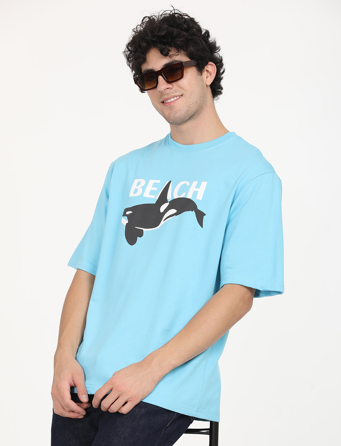 Whale design Over Sized T-shirt