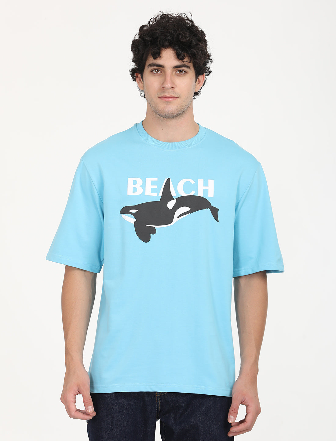 Whale design Over Sized T-shirt