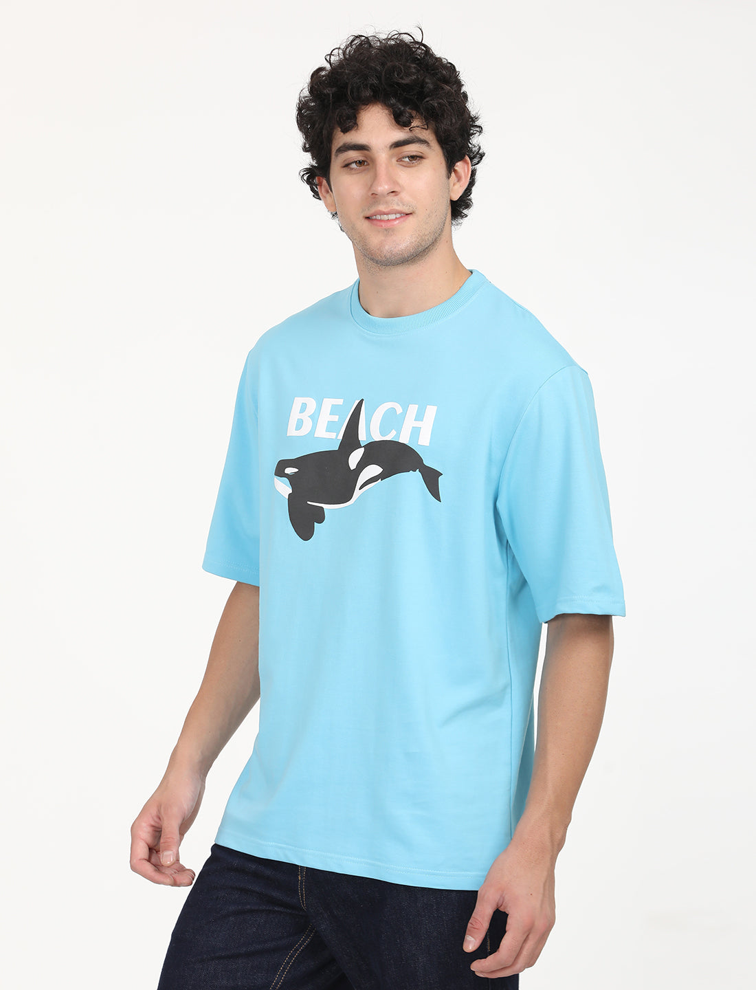 Whale design Over Sized T-shirt