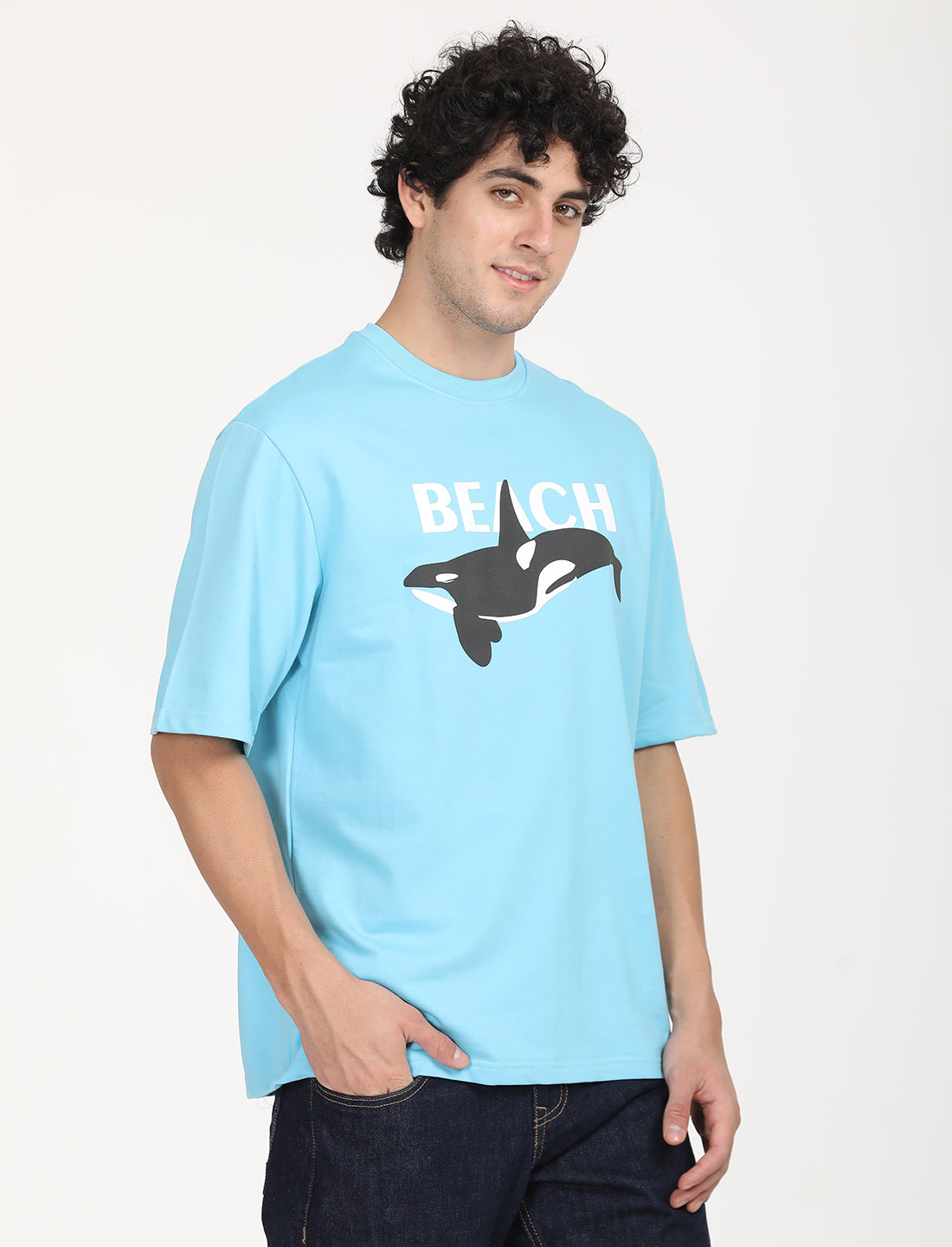 Whale design Over Sized T-shirt