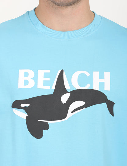 Whale design Over Sized T-shirt