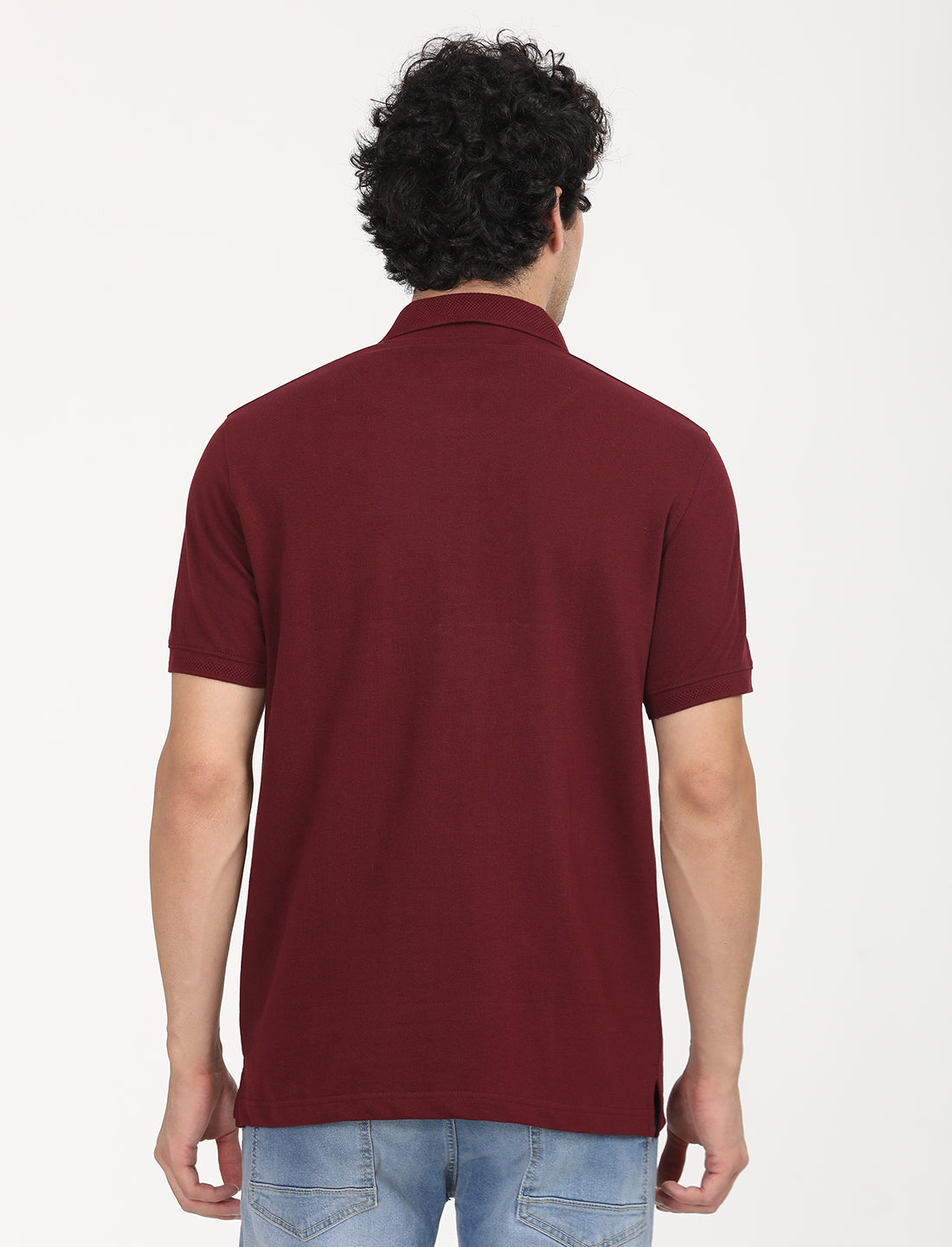 Meroon Plain Polo T-Shirt