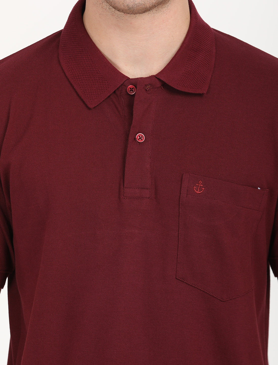 Meroon Plain Polo T-Shirt