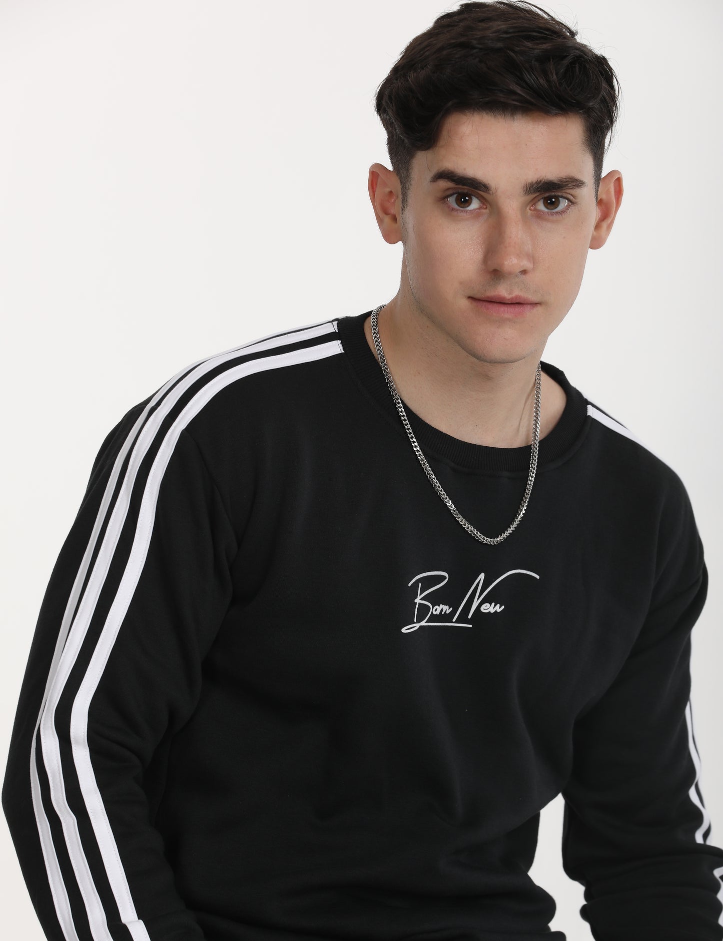 Imported Black Full Sleeve Crew Neck T-Shirt