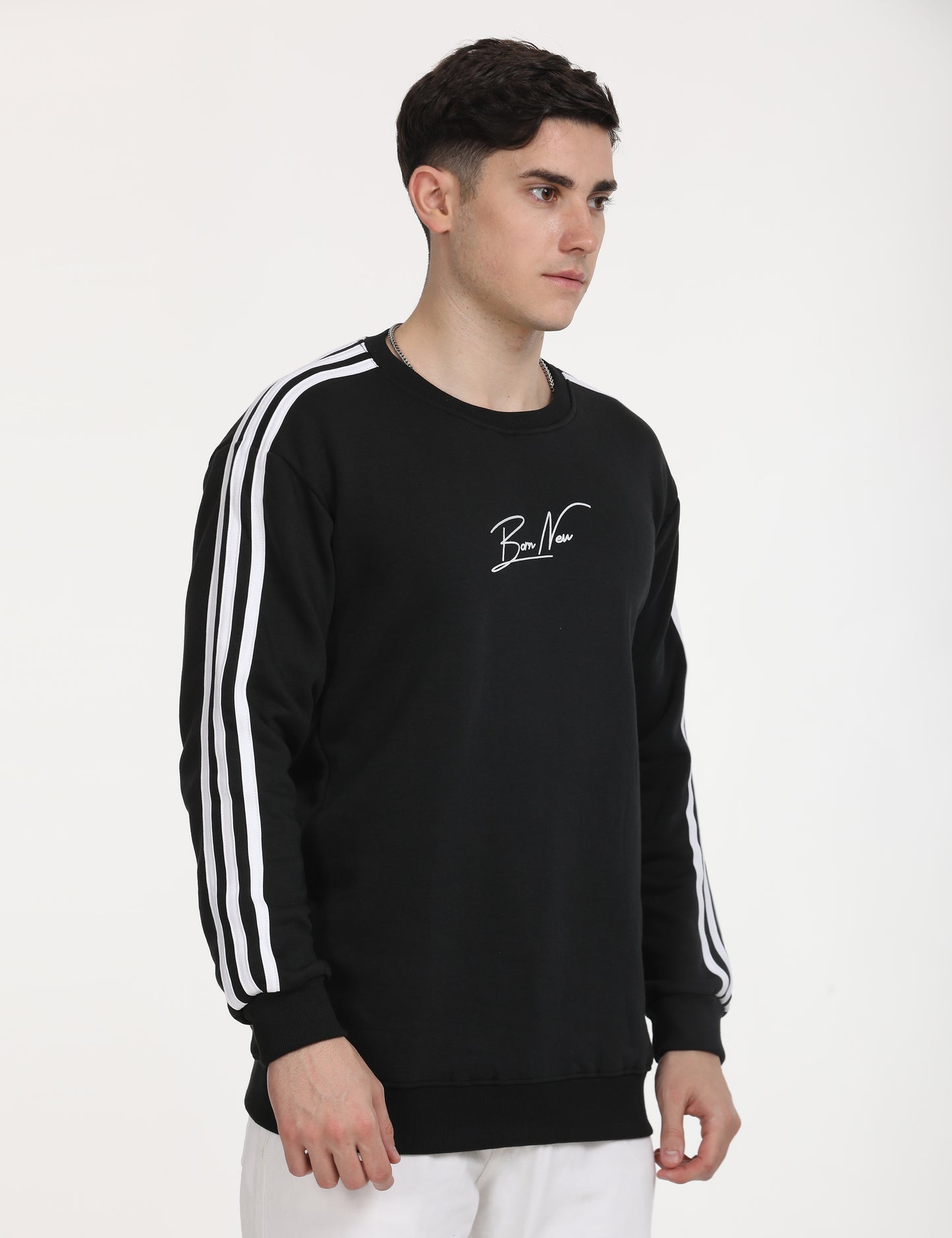 Imported Black Full Sleeve Crew Neck T-Shirt