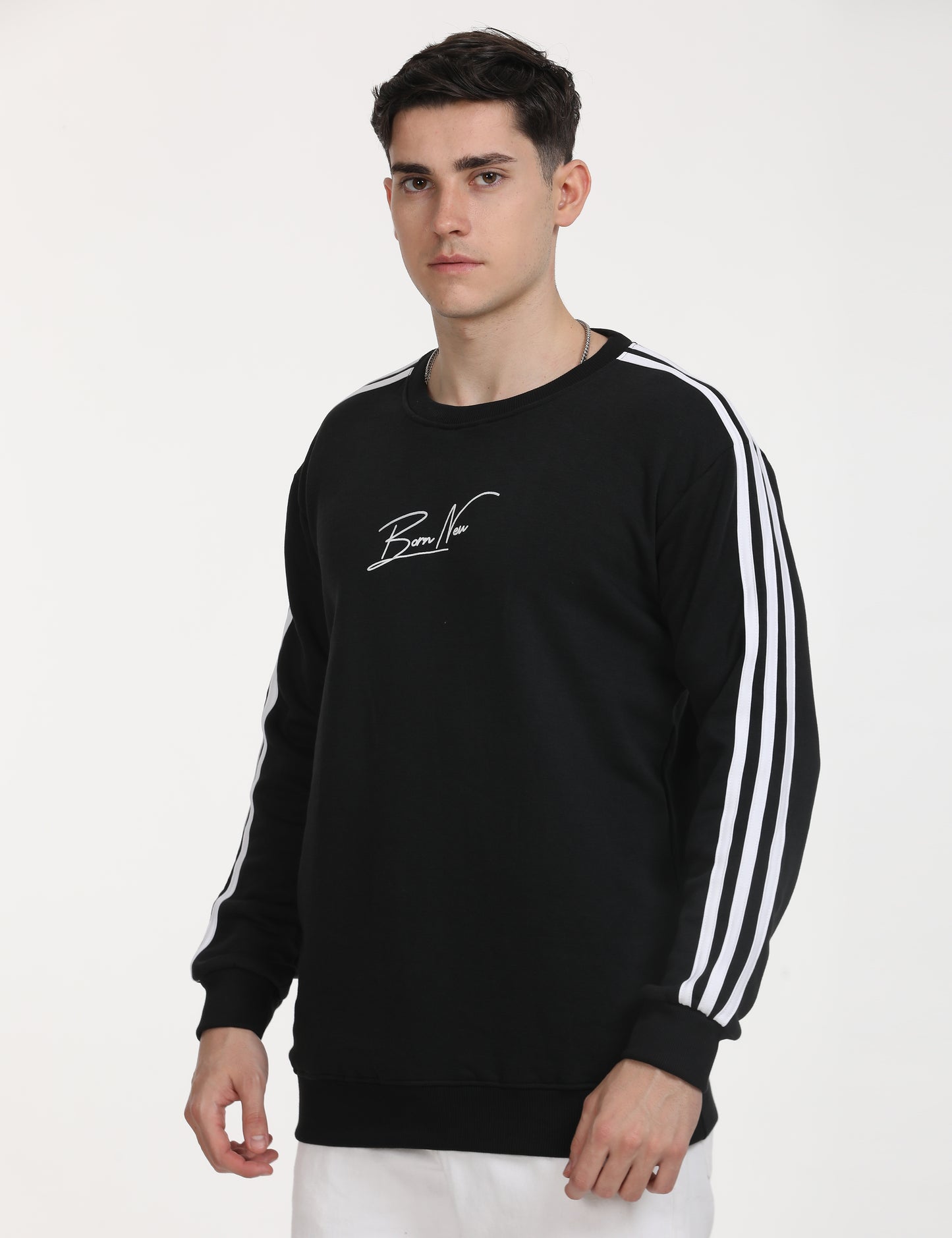 Imported Black Full Sleeve Crew Neck T-Shirt