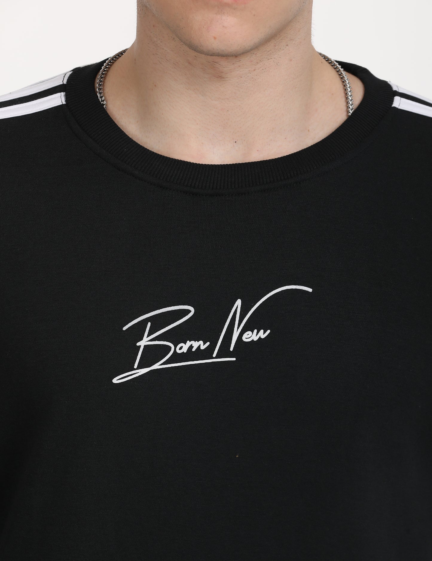 Imported Black Full Sleeve Crew Neck T-Shirt