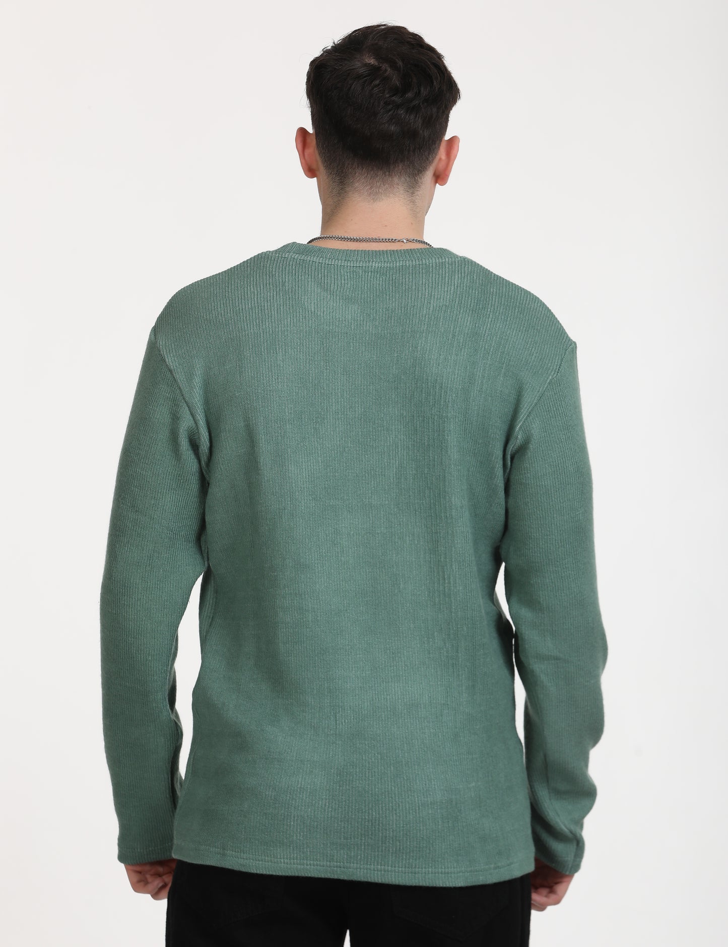 Imported Green Full Sleeve Crew Neck T-Shirt