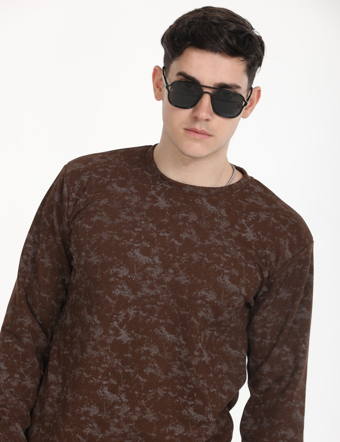 Walnut Brown printed T-shirt