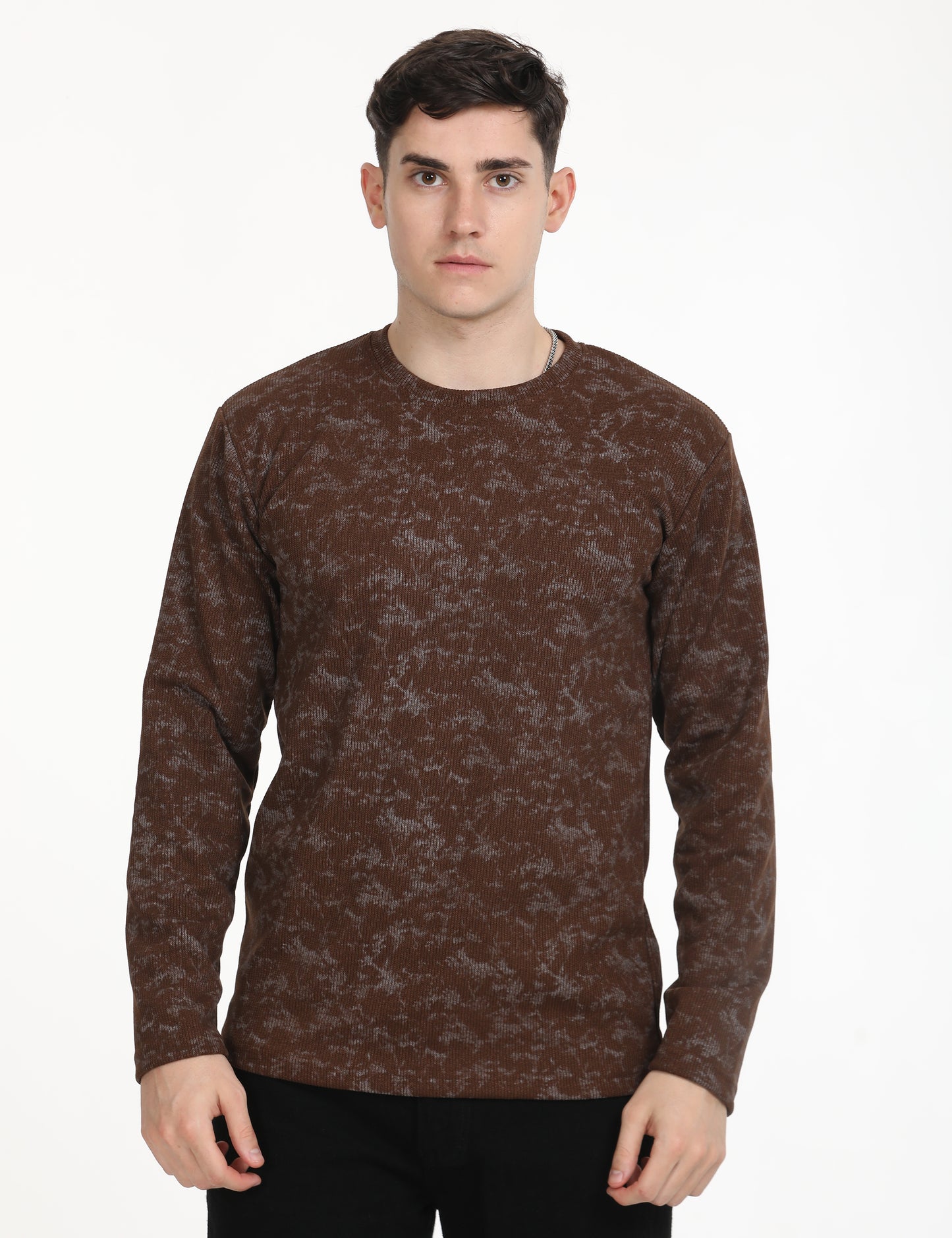 Walnut Brown printed T-shirt