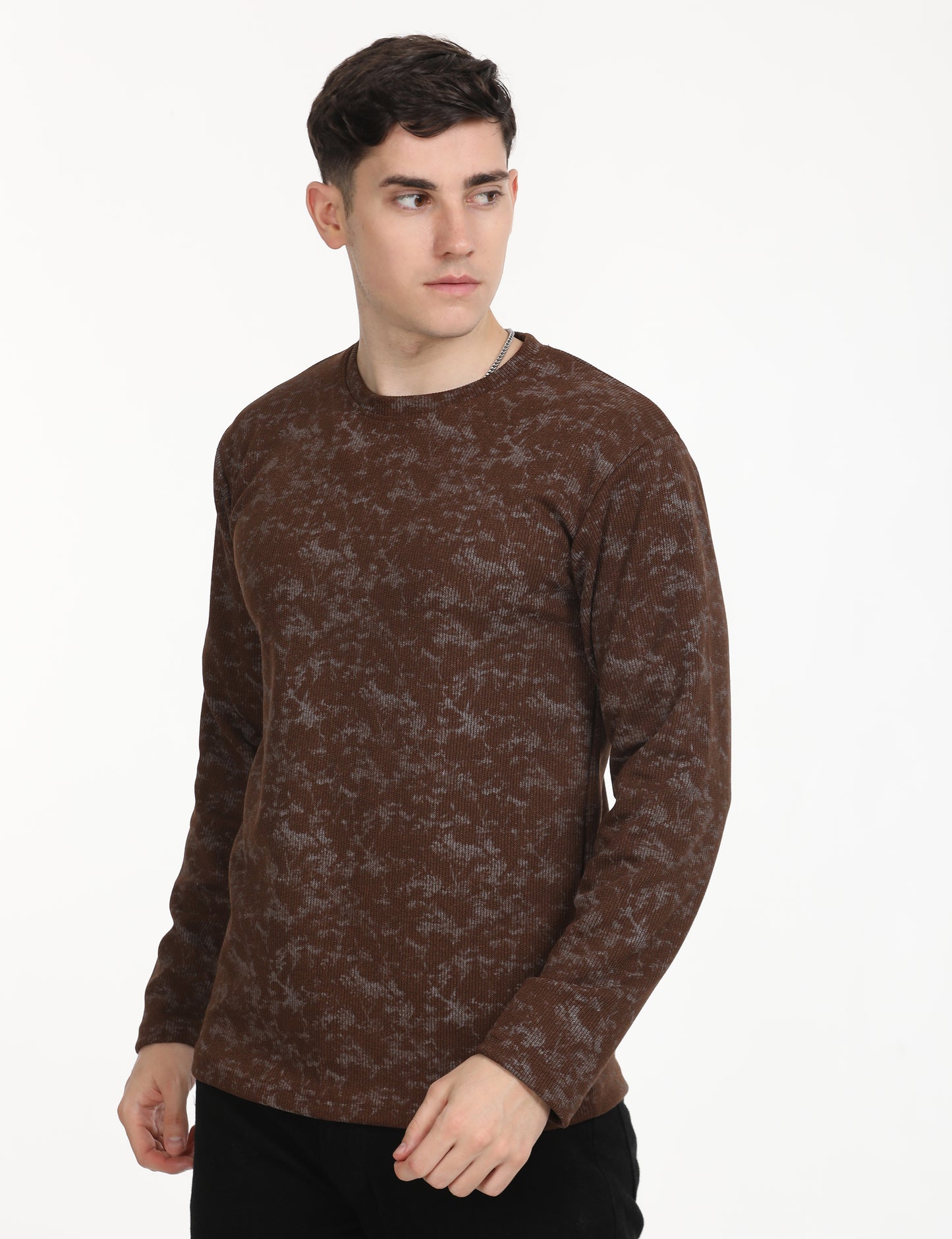 Walnut Brown printed T-shirt