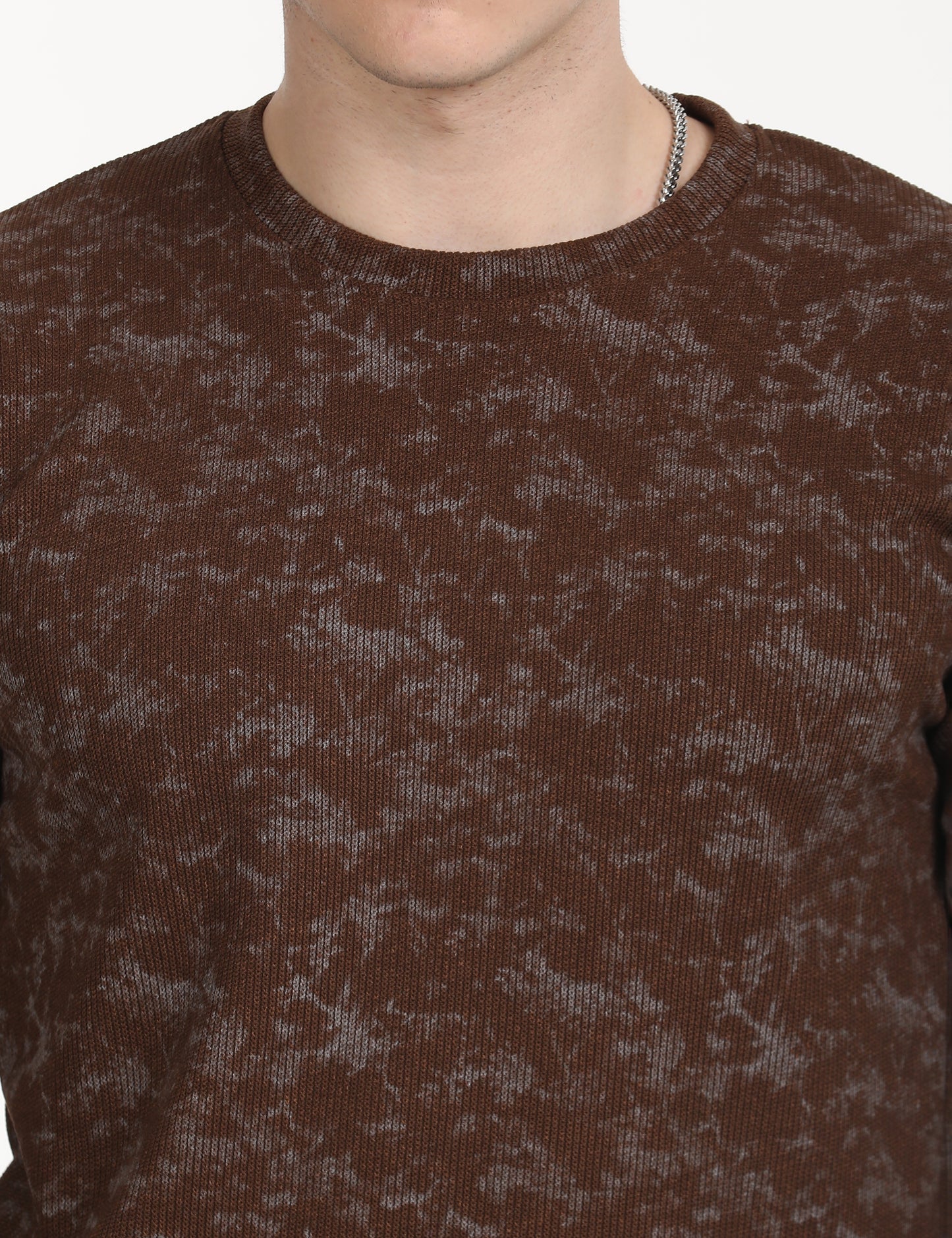 Walnut Brown printed T-shirt