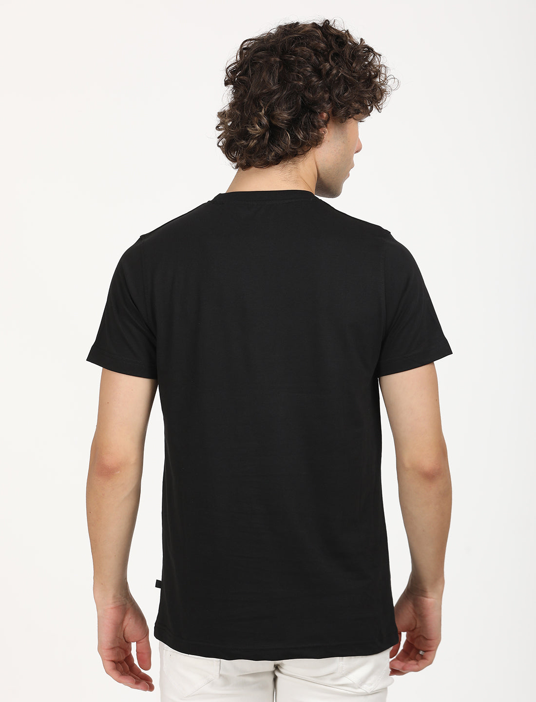 Graphical National Park Black Crew Neck T-shirt