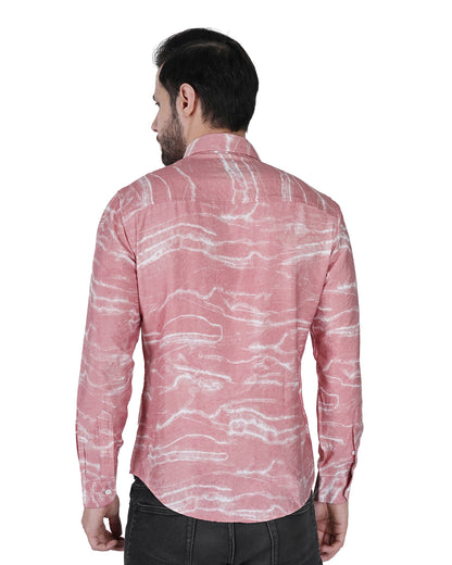 Pink Sonic Waves Casual Shirt