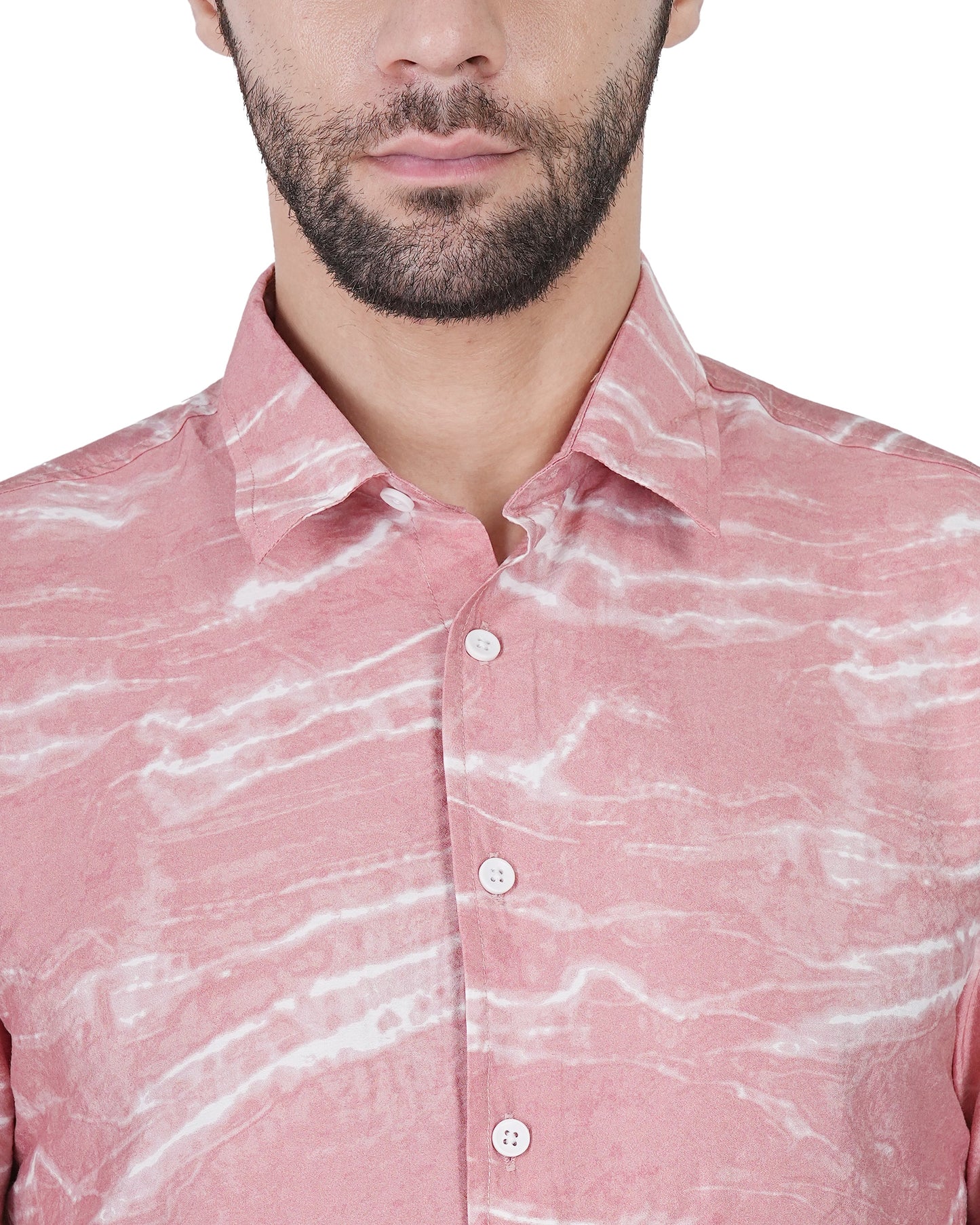 Pink Sonic Waves Casual Shirt