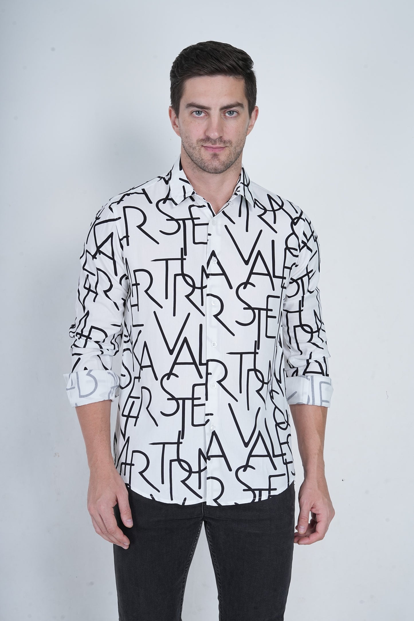 Alphabet printed White Shirt