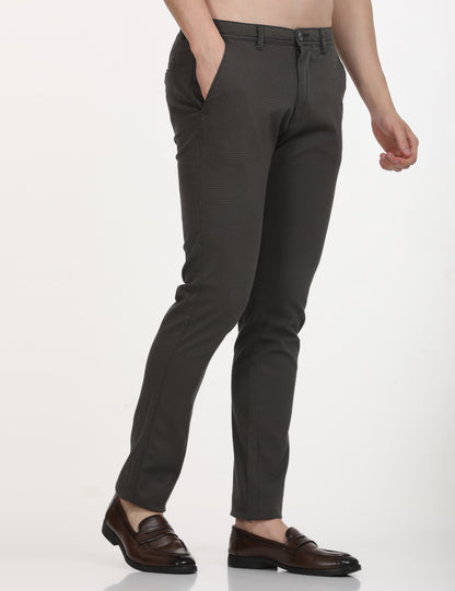 Dobby Dark Grey Trouser