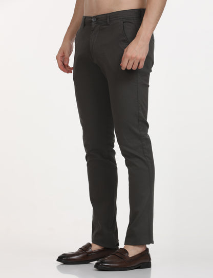 Dobby Dark Grey Trouser