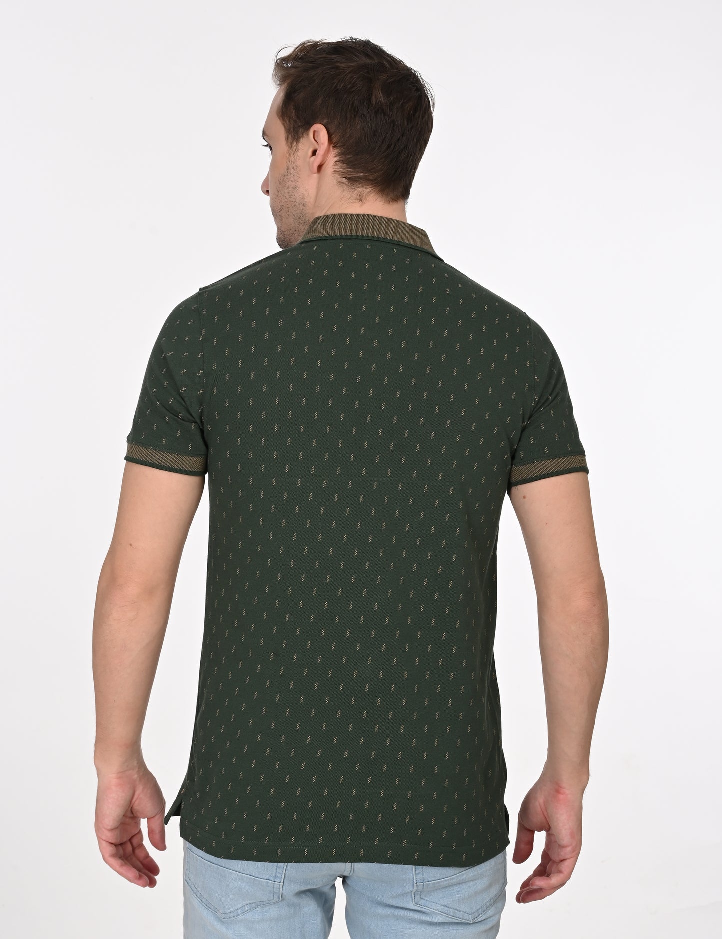 Green Printed Polo T-shirt