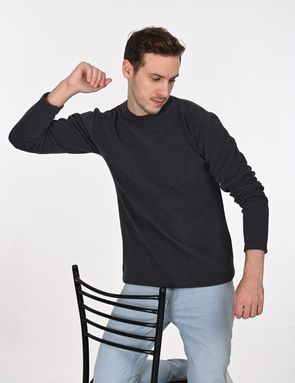 Imported Milange Full Sleeve Crew Neck T-shirt