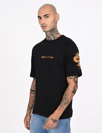 Dragon black over sized T-shirt